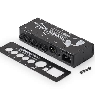 Rockboard MOD1 V2 5xTRS 1xXLR Pedalboard Patchbay + IEC Power Patch Cable image 6