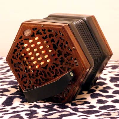 Lachenal 48 button Crane Duet Concertina vintage image 1