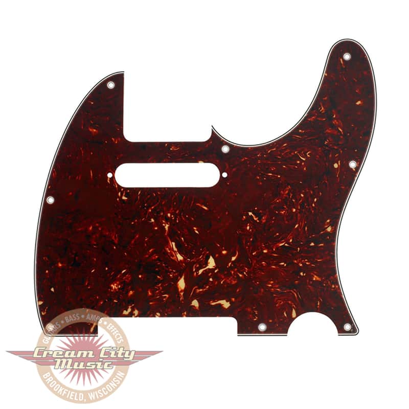 Fender 8-Hole Telecaster Pickguard in Tortoise Shell image 1
