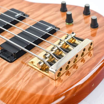 Yamaha BBG5A Quilt Maple Amber Burst 5 String 2001 | Reverb