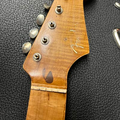 Musikraft Flame Maple Relic USA Stratocaster Neck with Tuners image 3