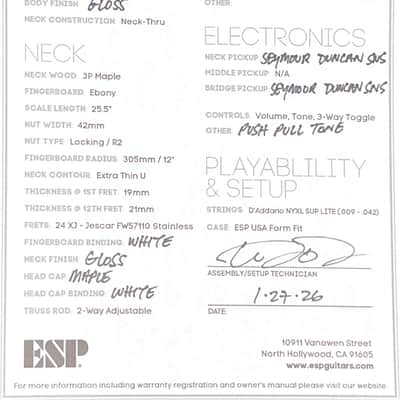 ESP V-II FR USA - Black Sparkle #25469 image 14