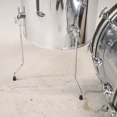 Slingerland 4pc Concert Tom Drum Kit Set Chrome Over Maple Vintage 1970's image 8