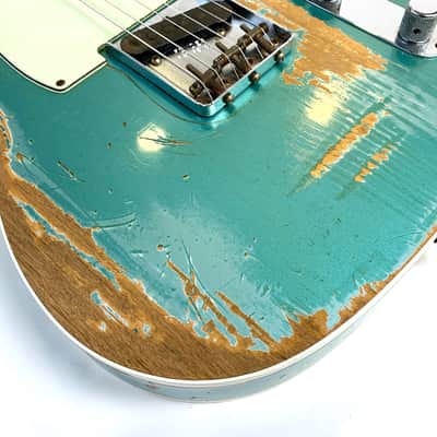 Fender Telecaster Custom 60 Heavy Relic Custom Shop 2013 Teal Green Metallic image 9