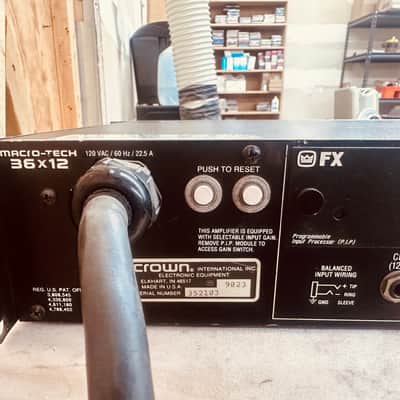 Crown Macro-Tech 36x12 2-Channel Power Amplifier w/FX XLR Input Card #2103 image 7