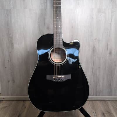 Takamine GD30CE-12 BLK G30 Series 12-String Dreadnought Cutaway Acoustic/Electric Guitar 2010s - Gloss Black image 1