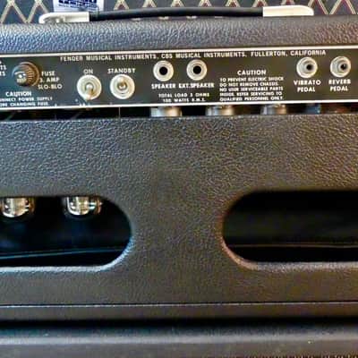 Vintage 1972 Fender Super Six (Twin) Reverb Amp Head With Original Footswitch and Mojotone Head image 7