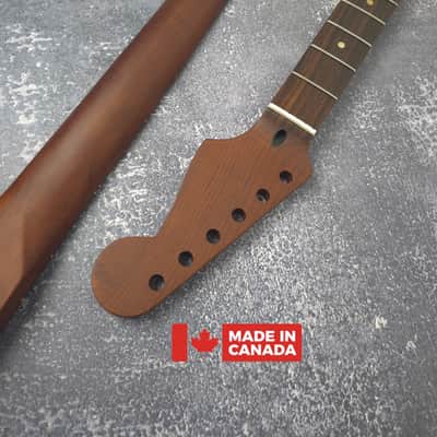 S Style Dark Flame Roasted Maple Neck, Stainless Steel, S Type Electric Guitar Neck, 22 Medium Jumbo Jescar Frets, Guitar Part And Replacement Vintage image 1