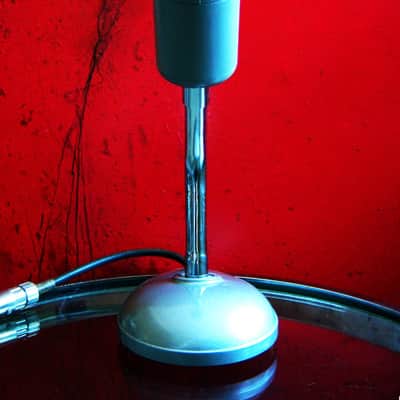 Vintage 1950's Altec 633A dynamic microphone "Salt Shaker" w period stand & cable High Z PROP 8 image 7