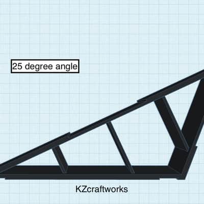 25º Stand for Behringer MS-1 / MS-101 Synth - Roland SH101- Color BLACK - by KZcraftworks -US Seller image 10