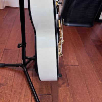 Greg Bennett LaSalle JZ-2 LTD Hollow Body Electric Guitar White Gold Bigsby Korea 2004 w/ Case image 8