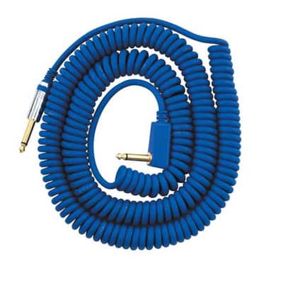 Vox VCC090 Vintage Coiled 1/4" Straight / Angled TS Instrument Cable - 29.5'