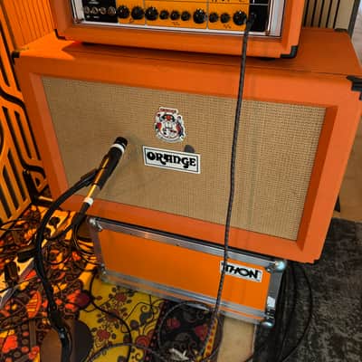 Orange Rockerverb 100 MKIII Tube Amp Head + Orange 2 X 12" Celestion closed-back guitar cabinet PRO GUITAR RIG: comes with amp head flight case + 2 Orange footswitches image 2