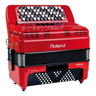 NEW Red Roland FR-1XB-RD Digital Chromatic Button Accordion 62 72 image 2