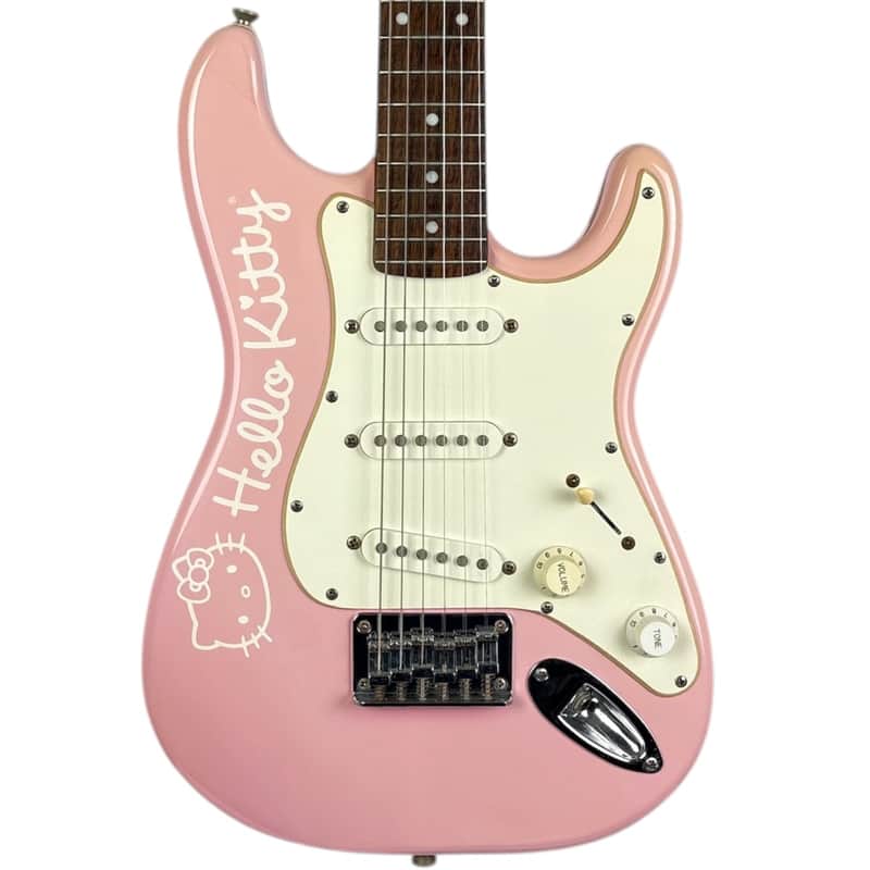 Squier Hello Kitty Edition Mini Stratocaster 2006 - Pink | Reverb
