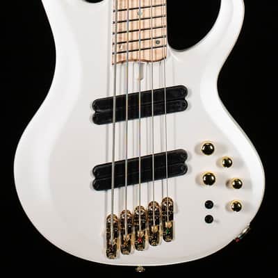 Ibanez BTB605MLMPWM 5-String Multi-Scale Electric Bass Guitar Pearl White Matte (212) image 3