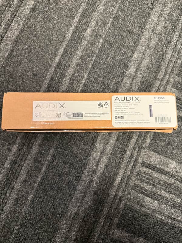 Audix M1250B Miniature Cardioid Condenser Microphone 2024 - Black image 1