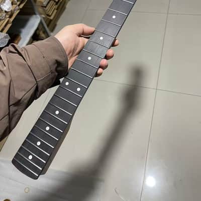 Left hand Round End stainless steel 22frets gloss roasted flame Maple Electric guitar neck Rosewood fingerboard image 3