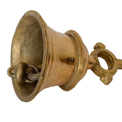 Handmade Bells for Your Temple Ghanti, charch, Brass Tample Ghanta, Brass Hanging Ghanta, Goldan image 3
