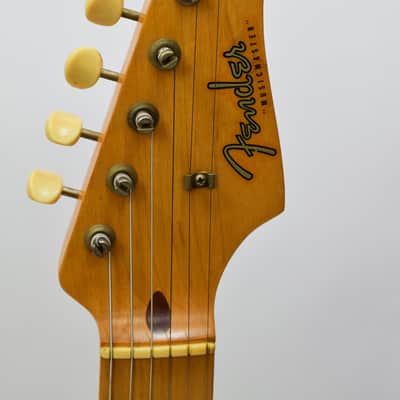 Vintage 1958 Fender Musicmaster Electric Guitar, Maple Fingerboard, Desert Sand w/ Case image 6