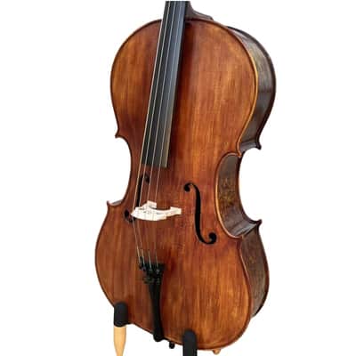 Rare Bird's eye Wood Full size Cello 4/4. hand Carved,Good Sound, Master sound image 4
