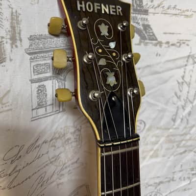 1965 Hofner Verythin Model 4575 Cherry Finish Flame Maple Taylor Hard Shell Case Fair Condition **Please Read** image 2