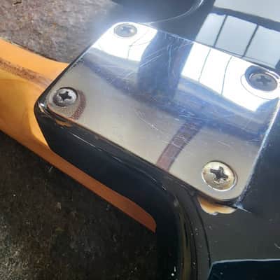 Fender Partscaster strat MIM HSS 2019/90s locking tuners - black/maple image 16