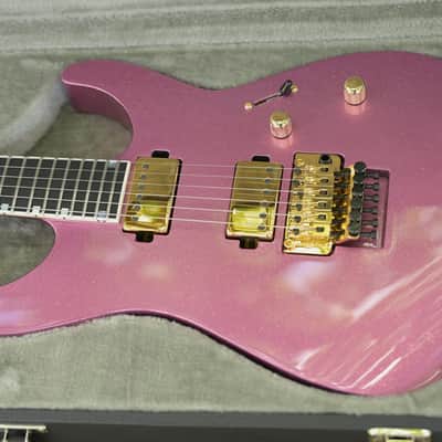 ESP USA M-II NTB FR EMG, Gold Hardware - Disco Pink Sparkle image 15