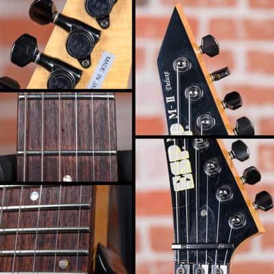 ESP M-II Deluxe Blue Snakeskin 1992 w/Hard Shell Case image 11