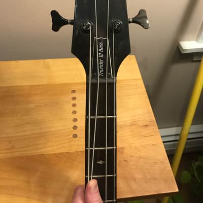 Westone Thunder 3 b 4 string bass guitar neck through 1986 black stain image 6