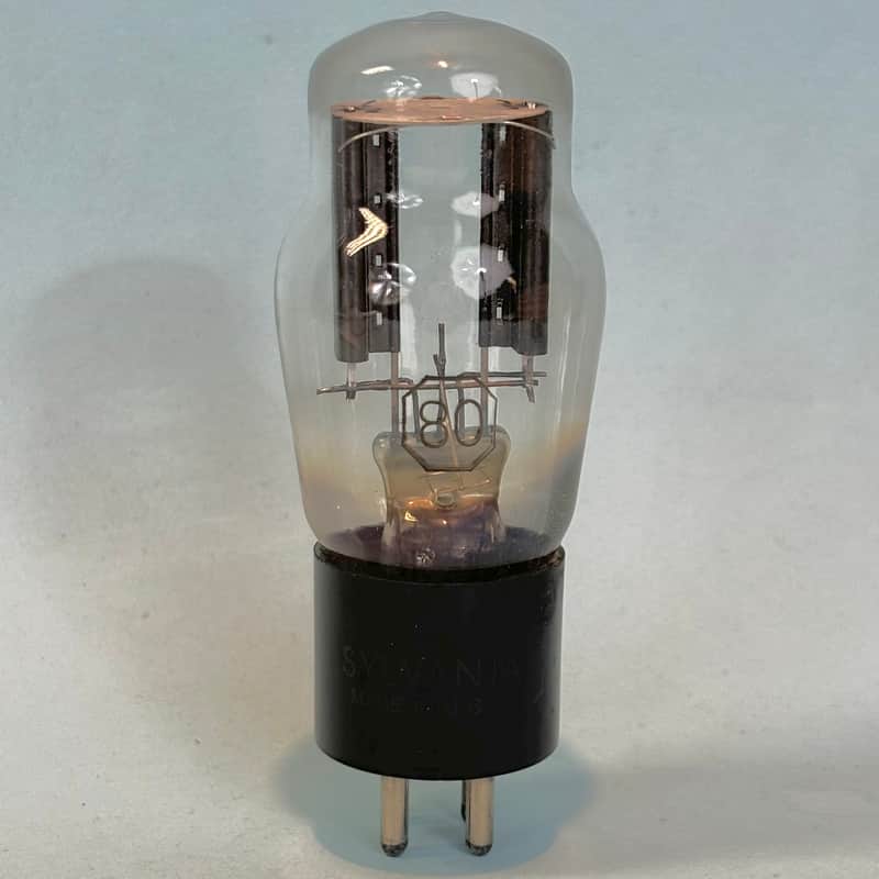 Sylvania Type 80 Vintage 4 Pin Made In USA Vacuum Tube! T466 image 1