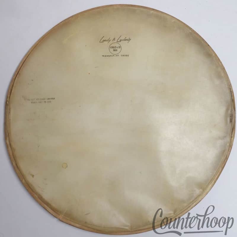 *Leedy&Ludwig 14" Calf Skin Snare Drum Resonant Head Vintage 50s Transparent USA image 1
