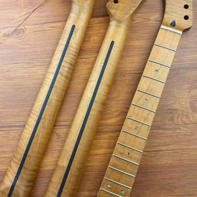 Roasted Maple Telecaster Tele Style Guitar Neck, 22 Frets, Maple Fingerboard image 2