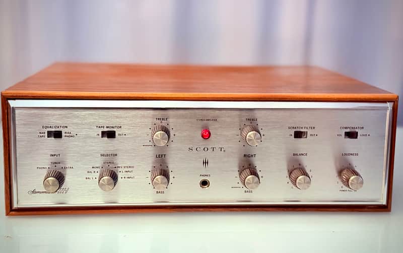 🎶✨ H.H. Scott 222D/222-D Tube Integrated Amplifier w/ Wood Case — Serviced EL84 / 7189 Vintage Hi-Fi image 1