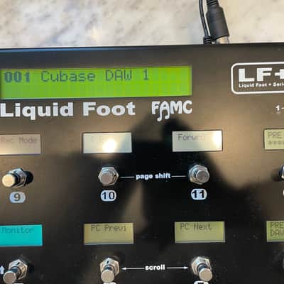 FAMC Liquid Foot LF+ 12 Guitar Pedal MIDI controller Excellent with LCD screens image 2