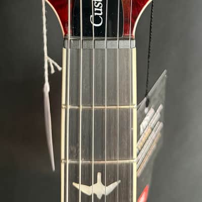 PRS SE Custom 24-08 Quilt Top Electric Guitar Charcoal Cherry Burst w/ Gig Bag image 9