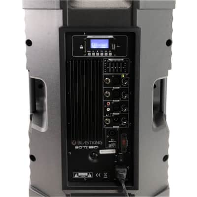 Blastking BDTII15C1 15" 1000W Powered PA Speaker Bundle with Stand & 2 Mics image 6