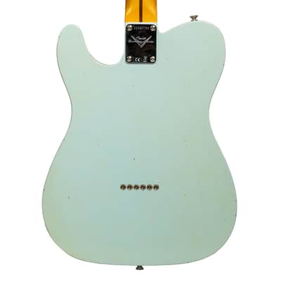 Fender Custom Shop '55 Telecaster Journeyman Relic Electric Guitar, Super Aged Sonic Blue image 2