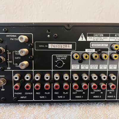 Vintage Kenwood KR-V126R A/V Stereo Receiver-125 WPC Power House-Remote-Tested Working Condition - Black image 7