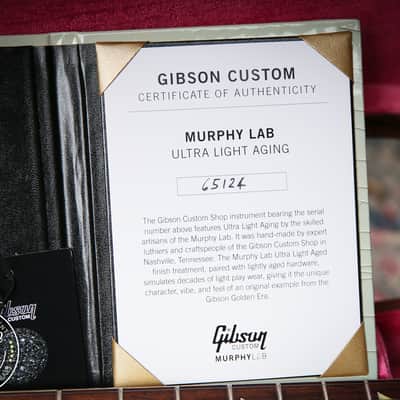2025 Gibson Custom Shop Les Paul 56' Murphy Lab Ultra Light Aged Black Sparkle image 3