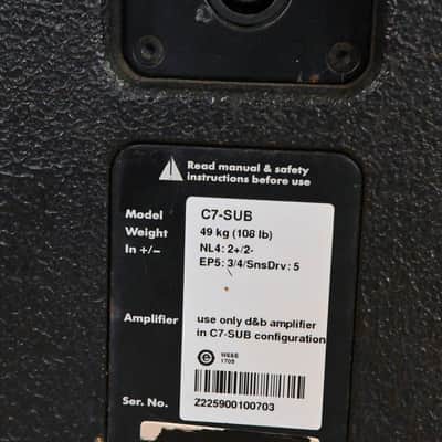 d&b audiotechnik C7-SUB Passive Subwoofer CG01VMQ *ASK FOR SHIPPING* image 8