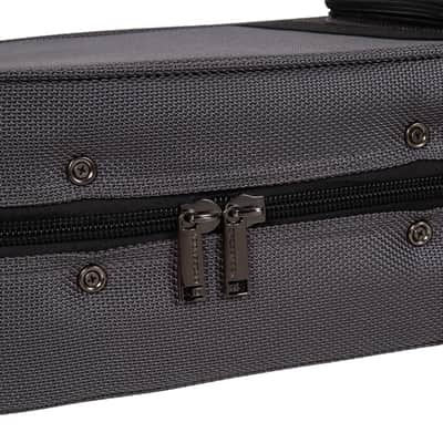 Crossrock Mandolin Foam Case for A & F Style | Lightweight Gray Gig Bag with Plush Interior & Storage Pockets (CRP300MAFDG) image 8