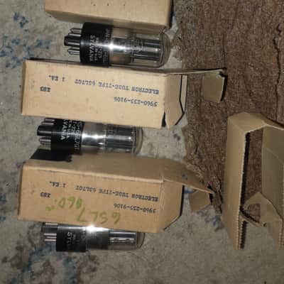 NOS JAN Sylvania 6SL7GT Vacuum Tubes – 4-Pack in Original Military Boxes image 5