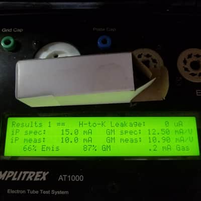 Amperex 6922 tNOS AT1000 TESTED Balanced! PI Vacuum Tube PQ Premium Quality USA Gold Pins E88CC dual triode 1960-1966 image 2