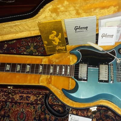 Gibson Custom Shop Murphy Lab '64 SG Standard Reissue with Maestro - Light Aged Pelham Blue !! image 6