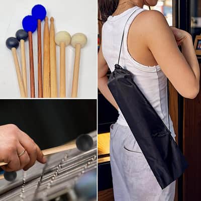 4-Pair Drum Mallet Set – Felt, Rubber & 5A Mallets with Carrying Bag for Timpani, Marimba, Xylophone & Percussion image 6