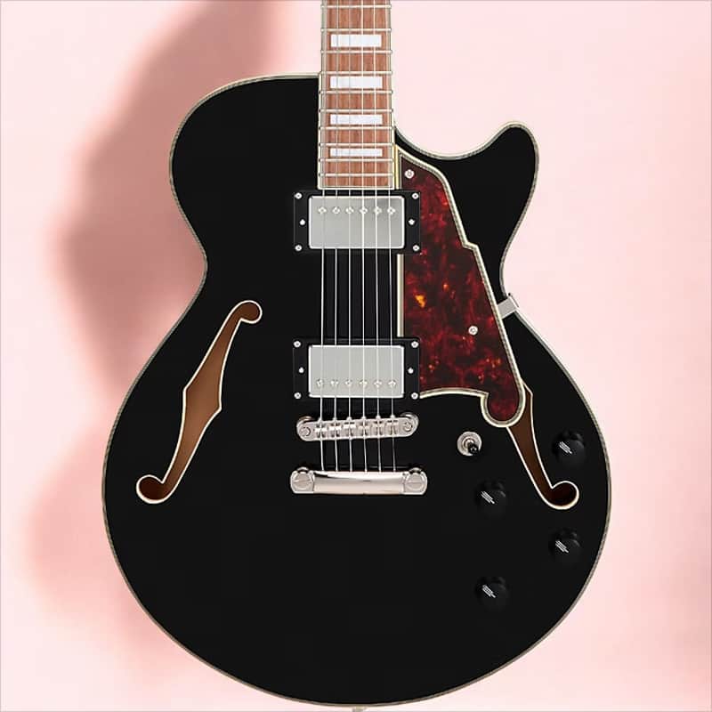 D'Angelico Premier SS Single Cutaway w/ stop-bar tailpiece, Black* w/ DAPSSSBKNS image 1