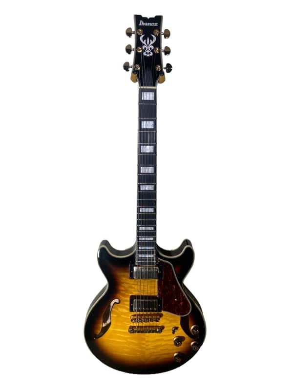 Ibanez Semi-Hollow Electric Guitar (AM93QM-AYS) Artcore Expressionist Antique Yellow Sunburst - In-House Adjusted image 1