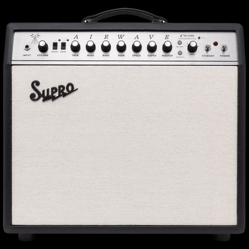 Supro 1825R Airwave 1x12" 25 Watt Guitar Combo Cab Sim - Black Tolex image 1