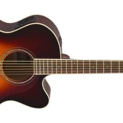 Art & Lutherie Folk Spruce Burgundy Acoustic Guitar Natural Burst